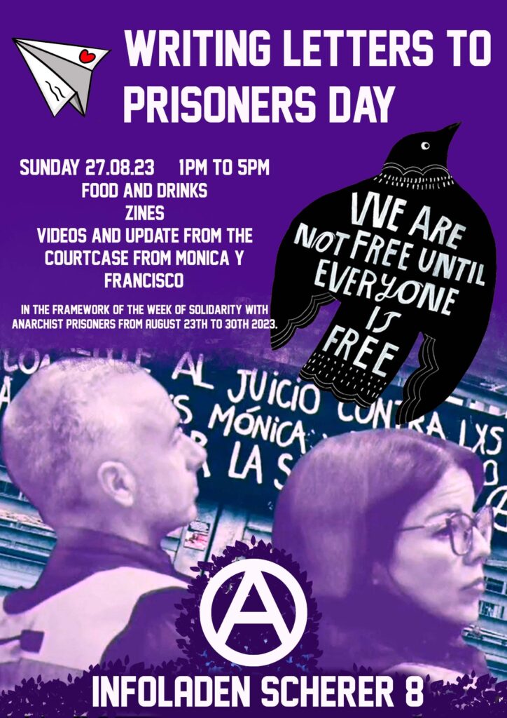 Sunday, August 27th – Writing letters to prisoners Day