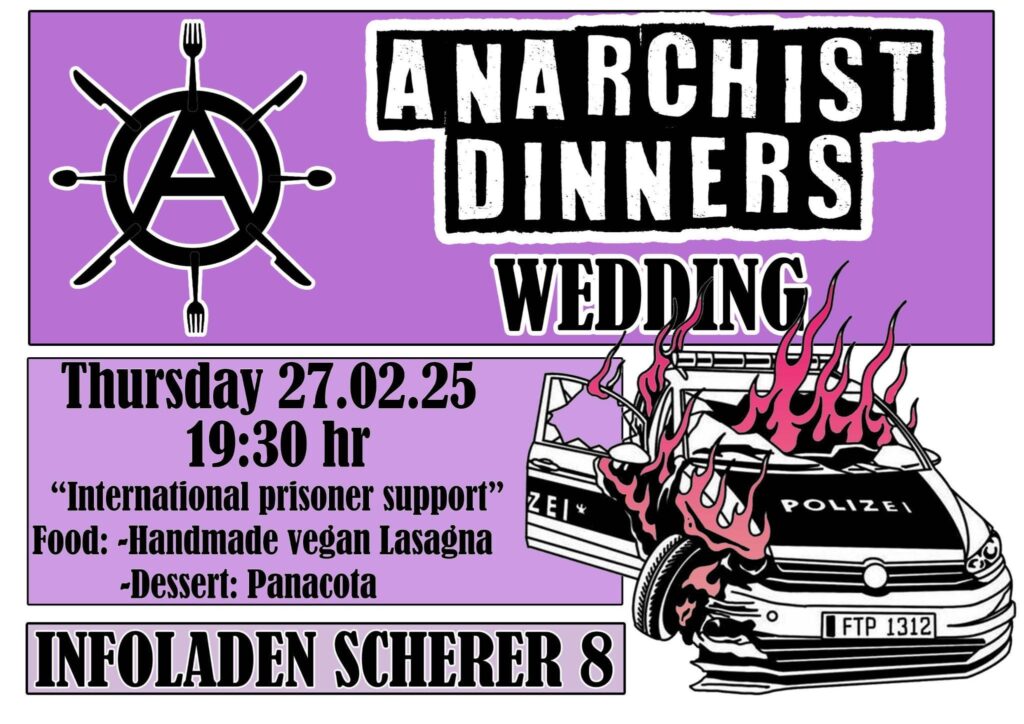 27.02: Anarchist Dinners „Wedding“ #2